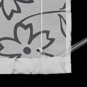 Rollos mit U-Haken transparent Burn-out-Techni Blumenmuster 1 Stück - Joyswahl