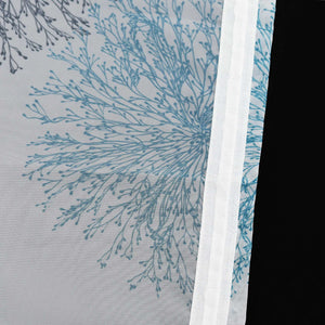 Voile-Vorhang Kräuselbandschal Transparente mit Blumenmuster leichte Schutzfunktion 1 Stück - Joyswahl