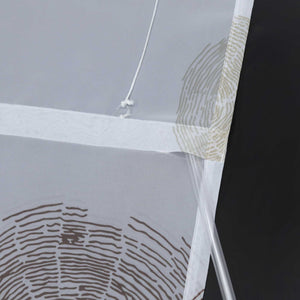 Rollo mit U-Haken halbtransparent Dekofalten hochziehbar mit Baumringmuster Lichtdurchlässig 1 Stück - Joyswahl