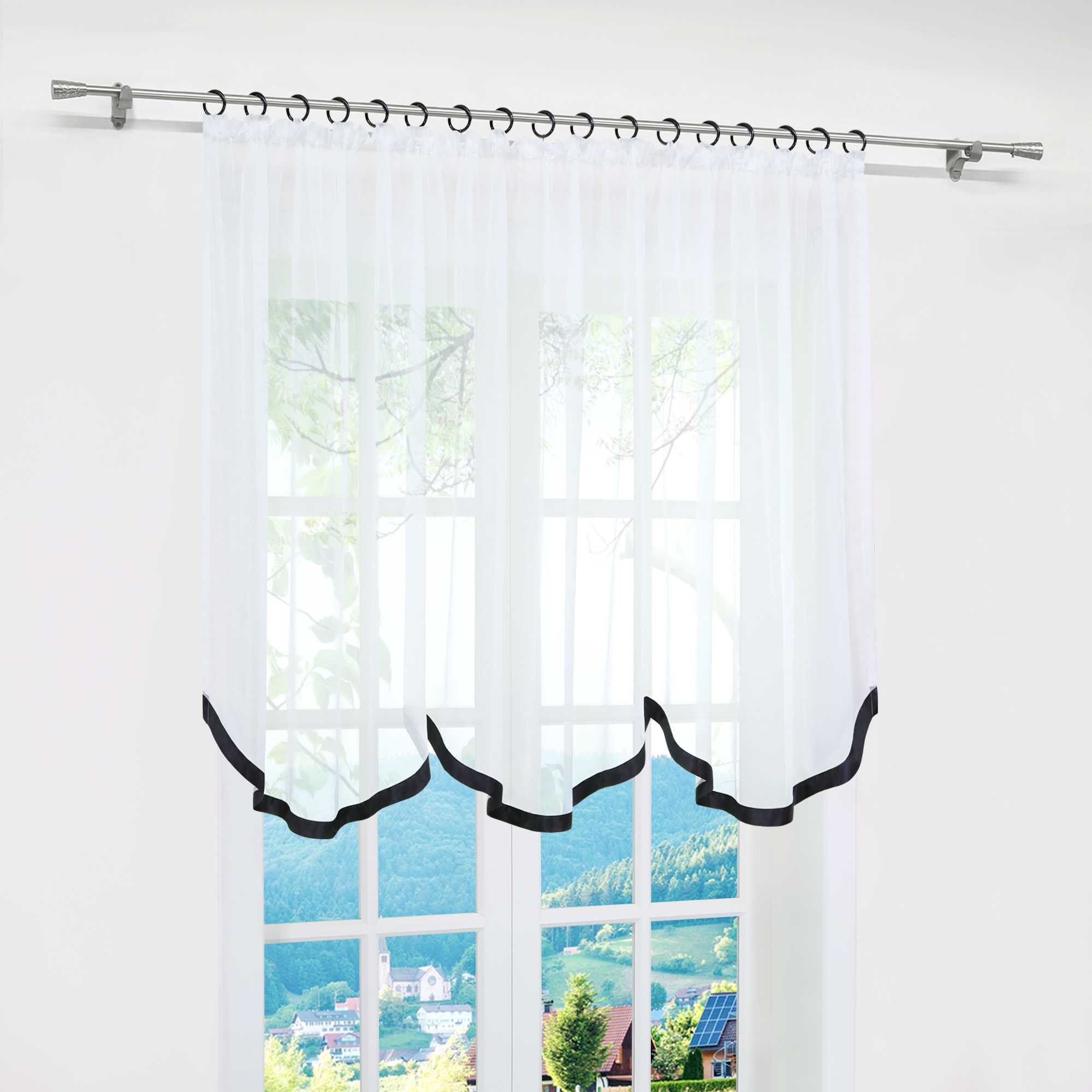 Multifunktionsgardine aus Polyester transparent Fensterdekoration 1 stück - Joyswahl