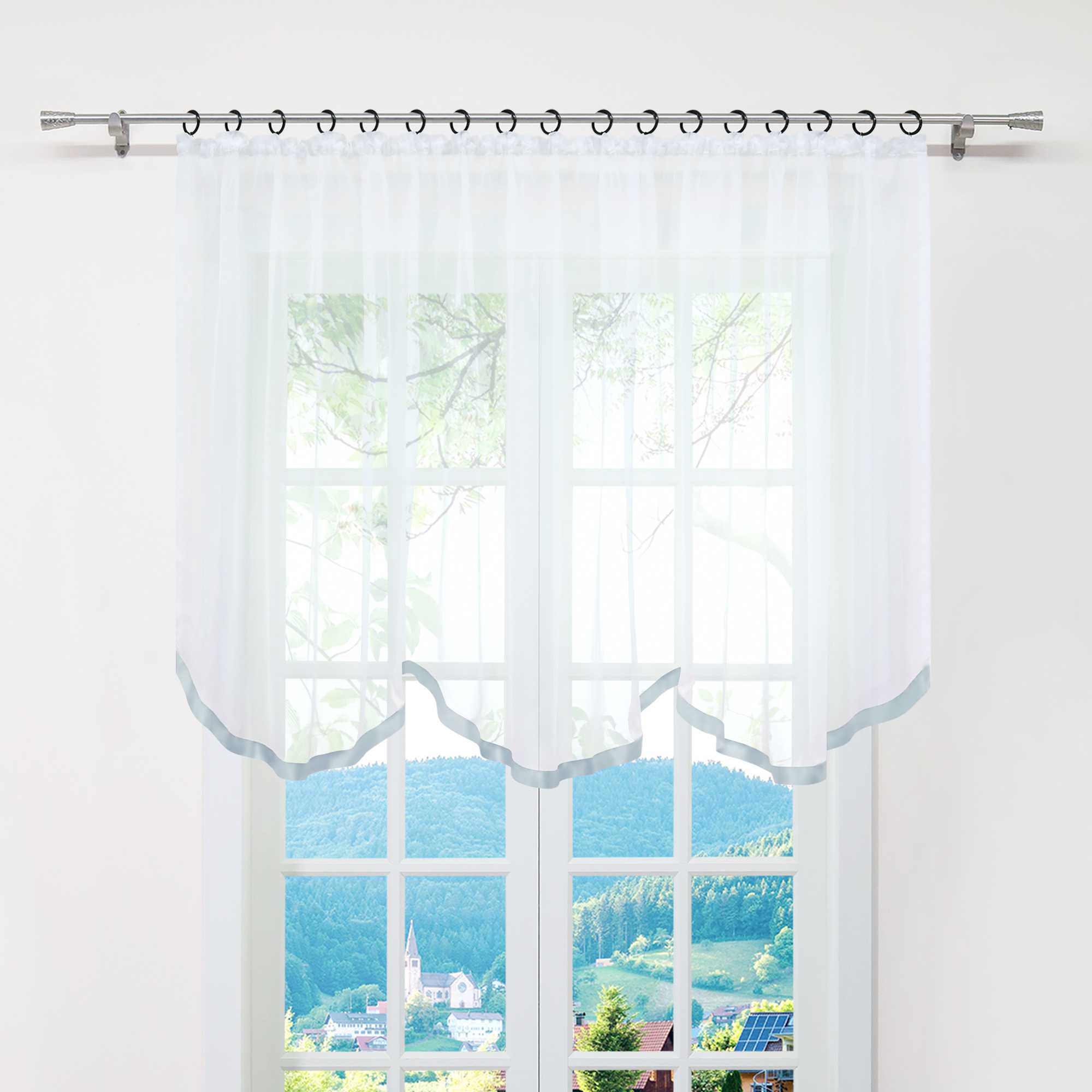 Multifunktionsgardine aus Polyester transparent Fensterdekoration 1 stück - Joyswahl